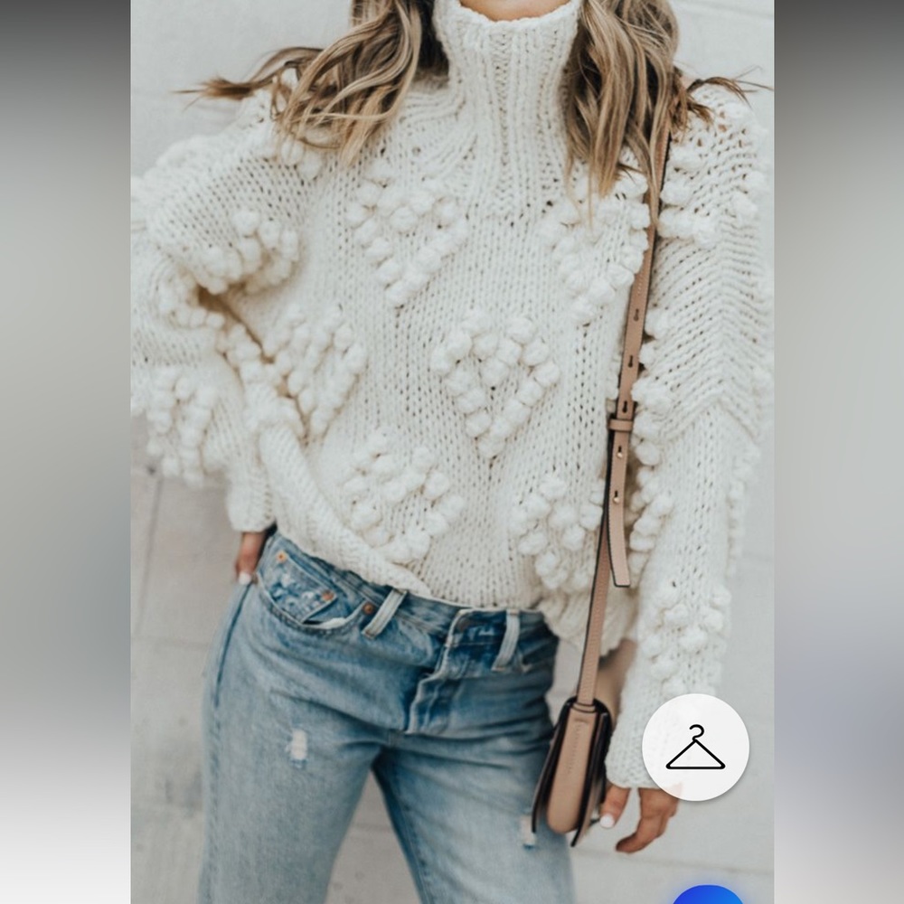 Chicwish Knit Your Love Turtleneck Sweater in Ivory/White